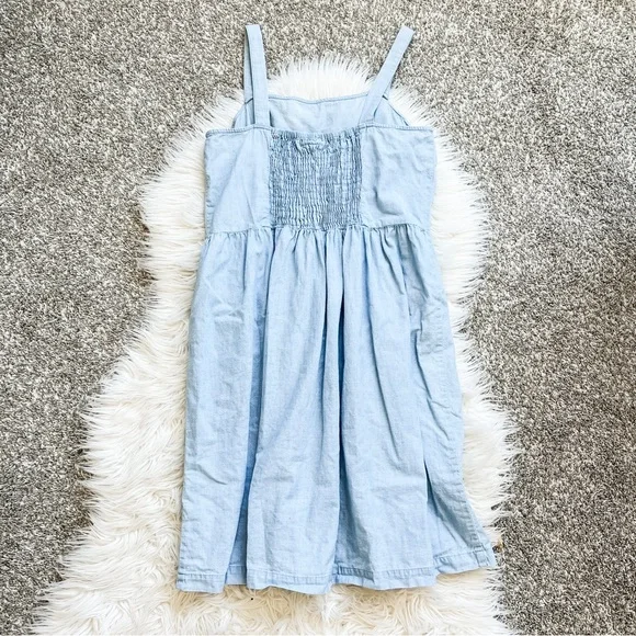 J. by J.Crew Chambray Smocked Back Dress Medium