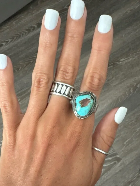 Native Made Adjustable Turquoise Ring