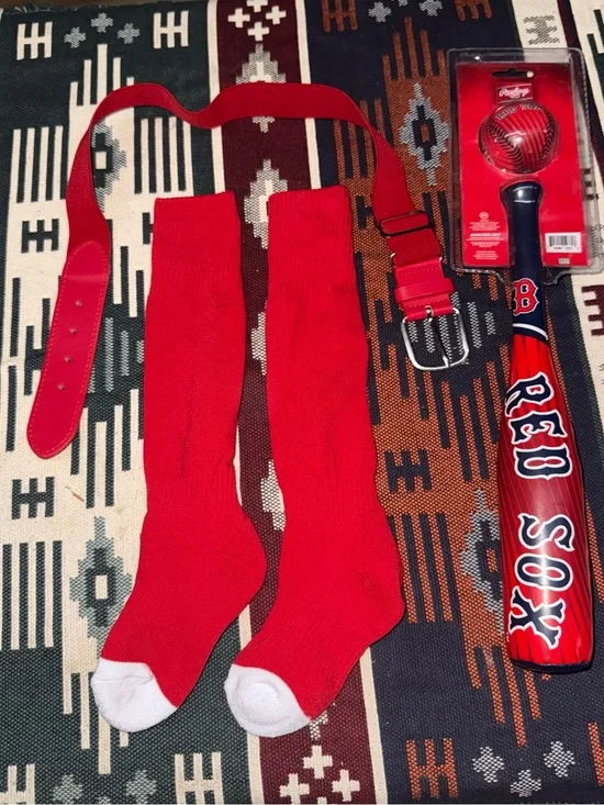 Red Men's Knee Socks - Red Sox Inspired