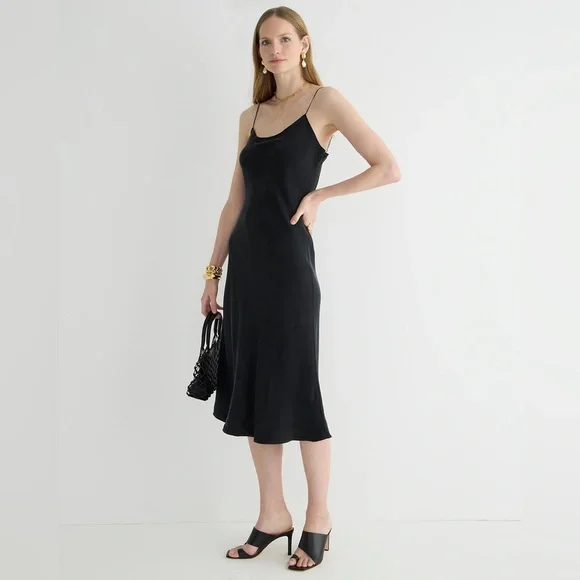 J.Crew Gwyneth cupro-blend slip dress BA916