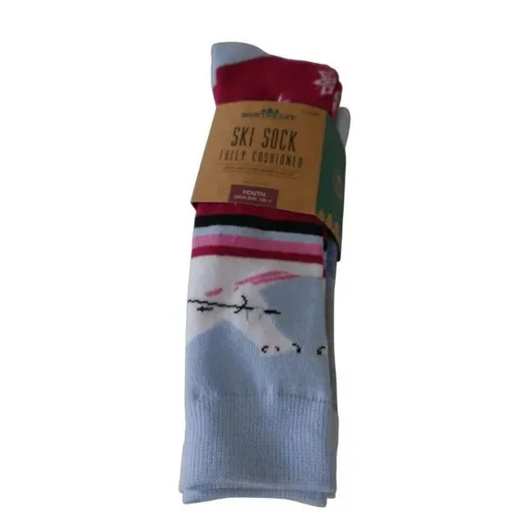 Northeast Outfitters 2-Pairs Youth Cozy Cabin SKI Socks Fully Cushioned 13K-4