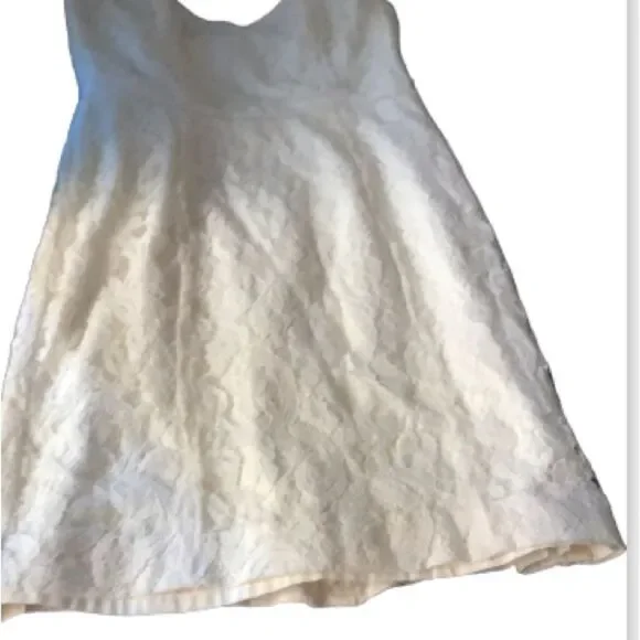 J crew size 6 ivory lace lined dress great condition