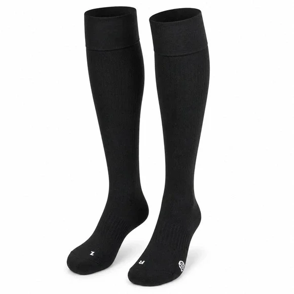 Unbranded Athletic Socks Youth OS Black Good Knee High Sports Soccer Baseball
