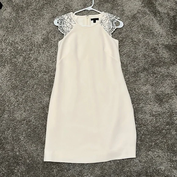 JCrew Lace off white size 00 dress- wedding/wedding rehearsal dress