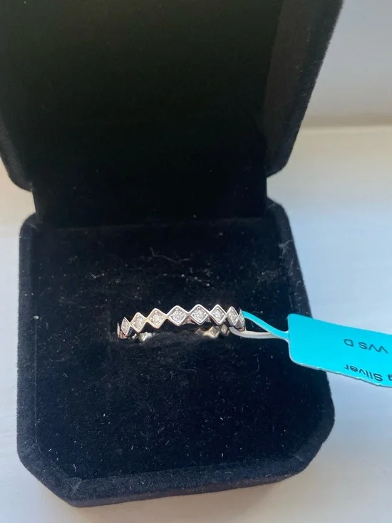 Stackable Moissanite Eternity Band Size 7