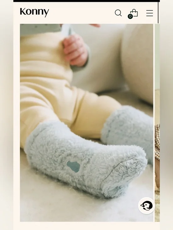 Konny Baby Winter Booties (0-12M), light blue
