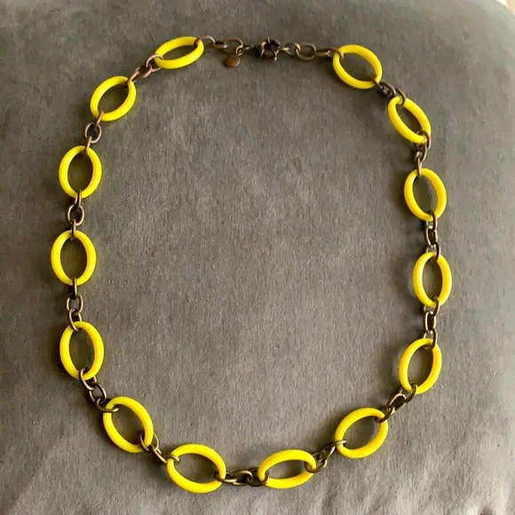 J crew yellow link necklace