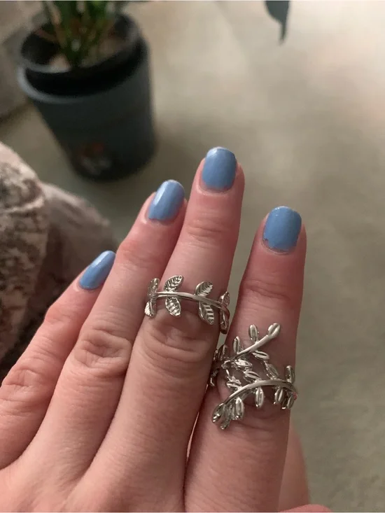 ❤️5 for $20❤️Silver Leaf Knuckle Rings