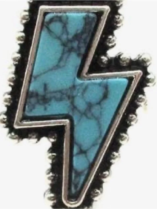 Turquoise Lightning Bolt Ring