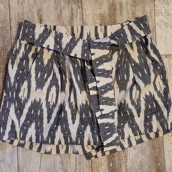 J. Crew Linen Blend Pleated Tie Waist Shorts
