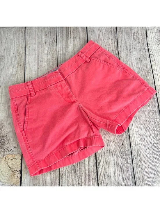 J.Crew Chino Shorts Neon Coral Size 00