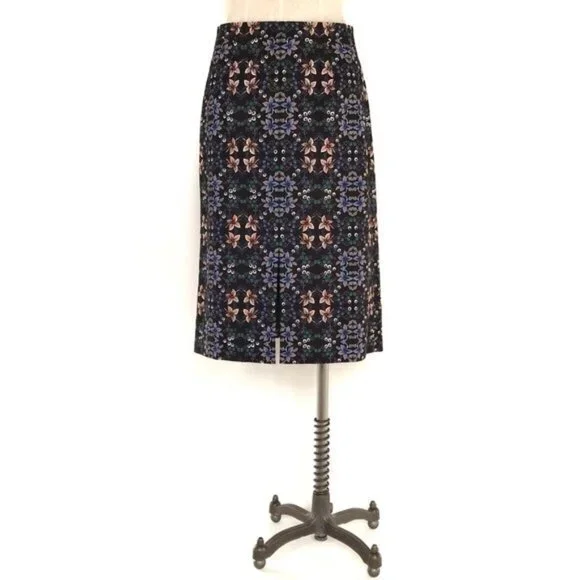 NWT J. Crew Mirrored Floral A-line Midi Skirt 4
