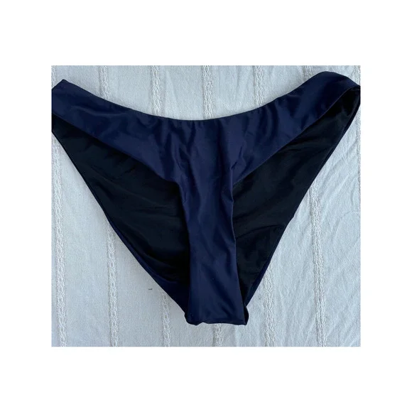 NWT Curve Waisted Cheeky Bottom Bikini, Navy‎ Blue, Sz L