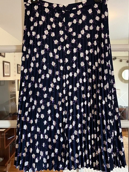 J. Crew Pleated Floral Skirt