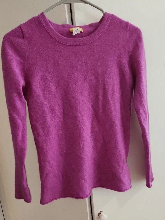 J.Crew Divina 100% Cashmere Sweater - Magenta Sz M