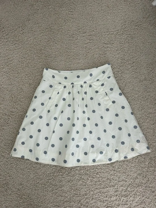 J.Crew polka dot a-line skirt