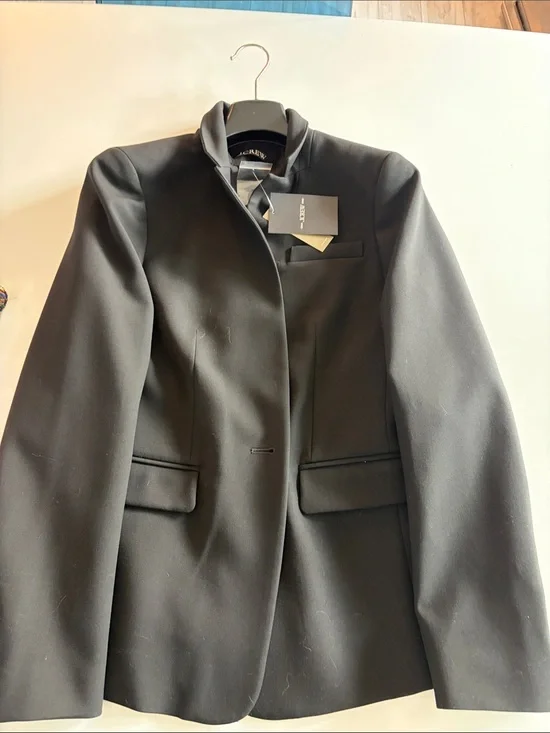 J. Crew Women's Black Stand-Collar Blazer
