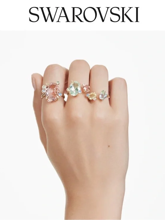 Swarovski Gema Rings set of 3