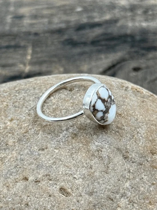 Handmade Wild Horse Jasper 925 Sterling Silver Ring Size 3.5