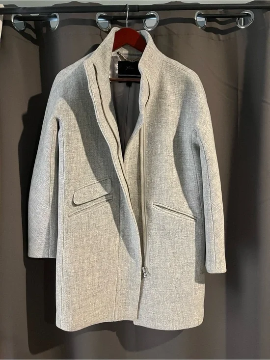 J. Crew Light Gray Wool Blend Pea Coat