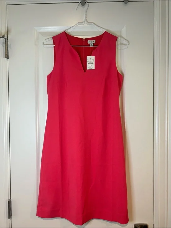 J. Crew Bright Pink Sleeveless Shift Dress