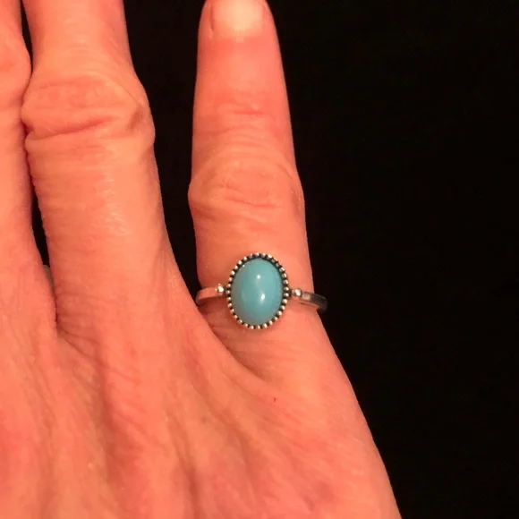 Elegant Silver and Blue Ring