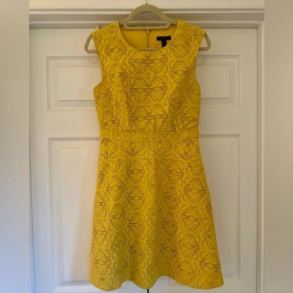 EUC J. Crew Yellow Textured Dress size 4