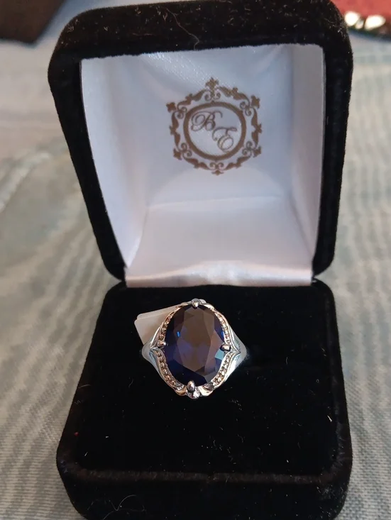 Blue Gemstone Cocktail Ring - Unbranded