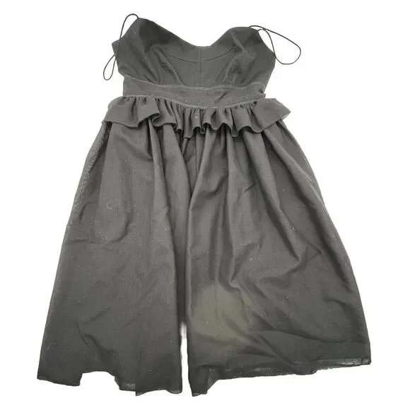 J Crew Dress Women's Black Sleeveless See‎ Measurements in Photos