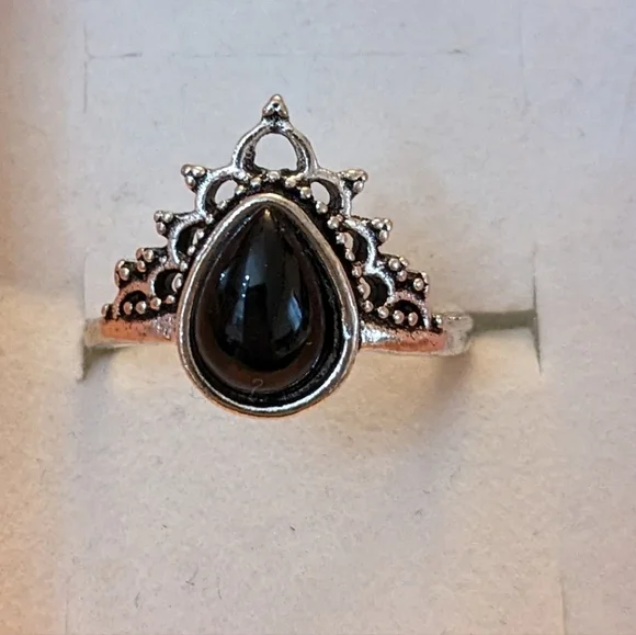 New Vintage Alloy Lotus Ring For Women Girls Jewelry Gift, T1B8D