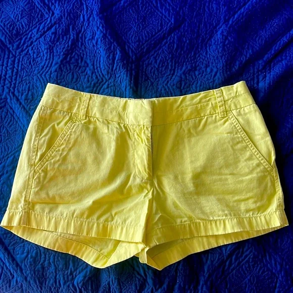 Yellow jcrew chino shorts