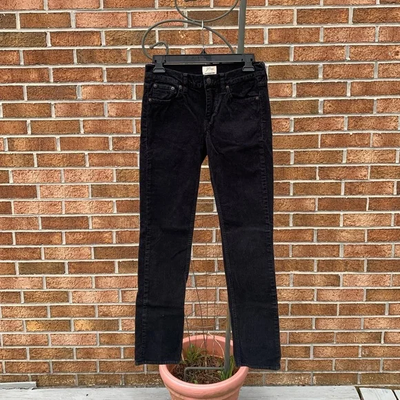 🎉HP🎉 Size 25 J Crew Black Corduroy Matchstick Jeans