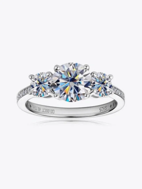 3 Carat Moissanite 925 Sterling Silver Ring | NWT | Size 4