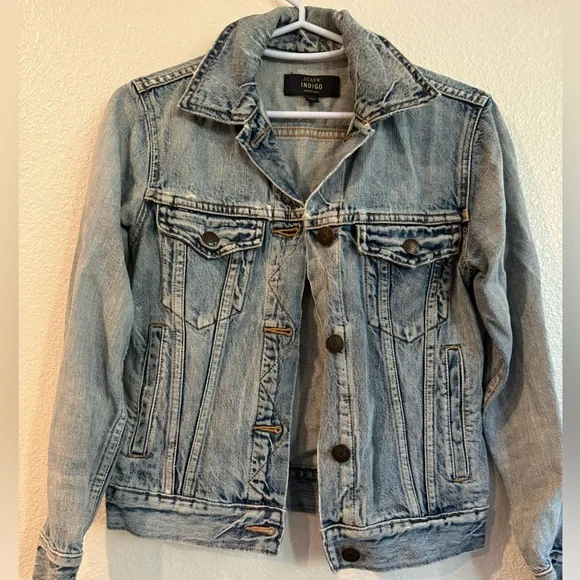 J. Crew indigo denim jacket.‎