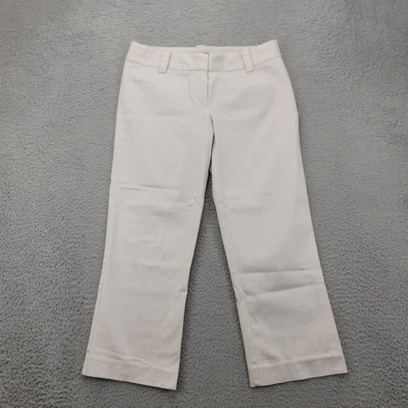 J.Crew Pants Womens 2 Tan Stretch‎ City Fit Capri Mid Rise Straight