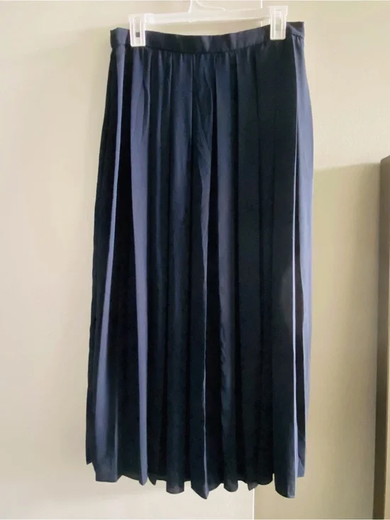 JCrew Pleated Maxi navy Skirt