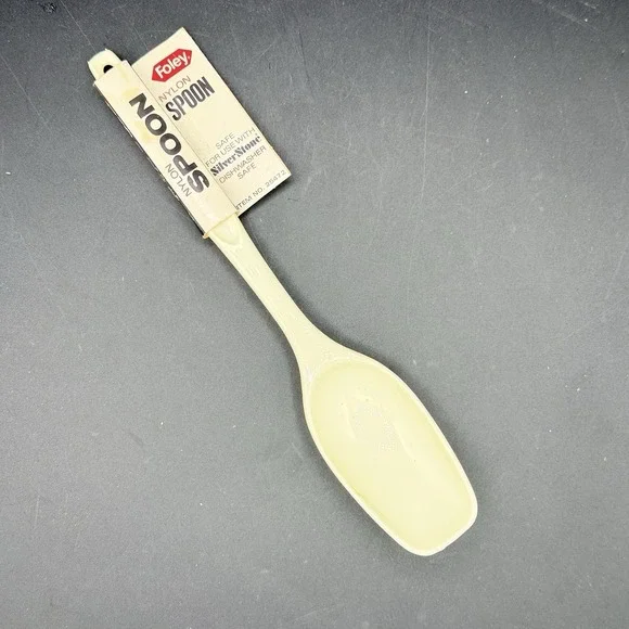Vintage Foley Nylon‎ Slotted Spoon #25472 White 2