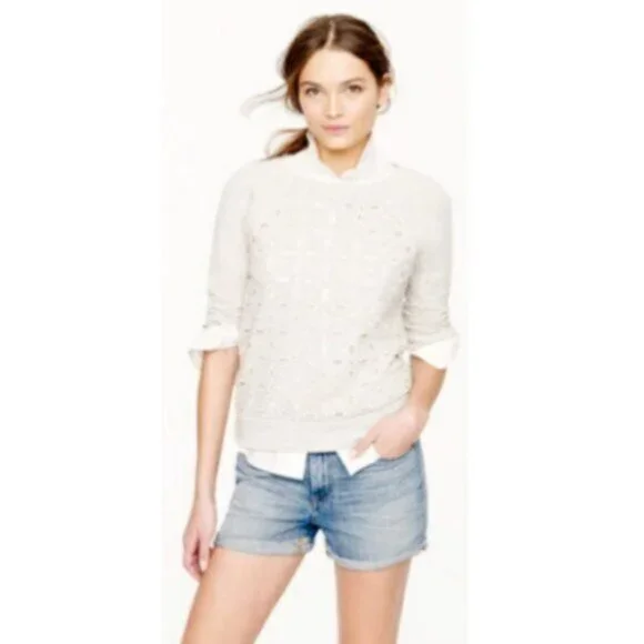 J. Crew | Beige Women's Oatmeal Sweatshirt Size XXS