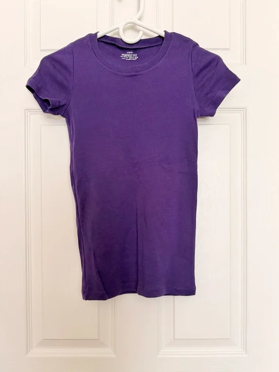 J. Crew Perfect Fit Purple Short Sleeve Crewneck Tee