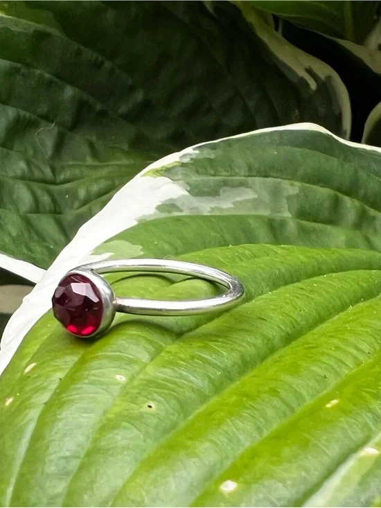Pandora Sterling Silver (925) Solitaire Birthstone Ring -  Approximately Size 6