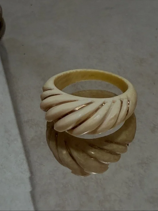 Real Gold Bone Ring