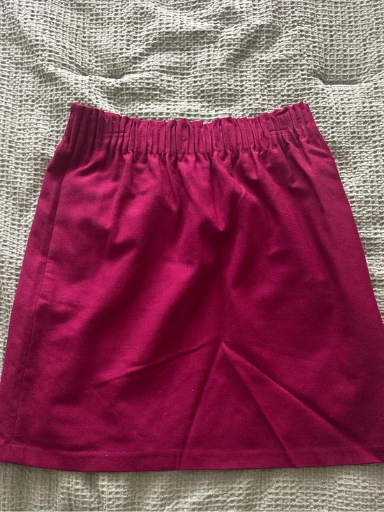 J. Crew Magenta Elastic-Waist Mini Skirt
