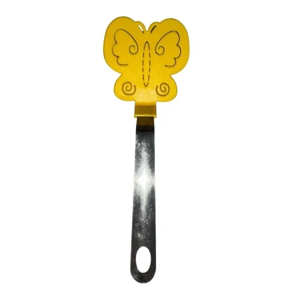 Butterfly Spatula Turner Yellow Stainless‎ Steel Plastic Vintage Kitchen Utensil