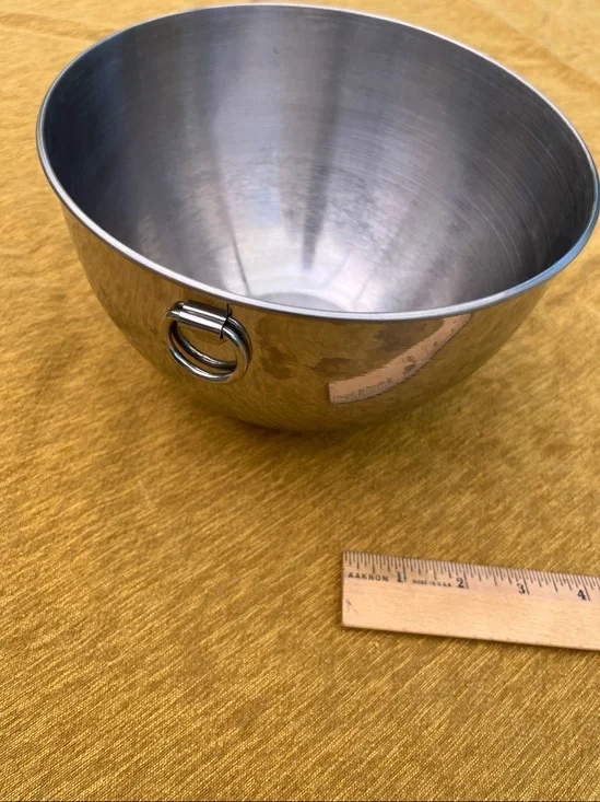 Polished Stainless Steel Mixing Bowl with Side Ring