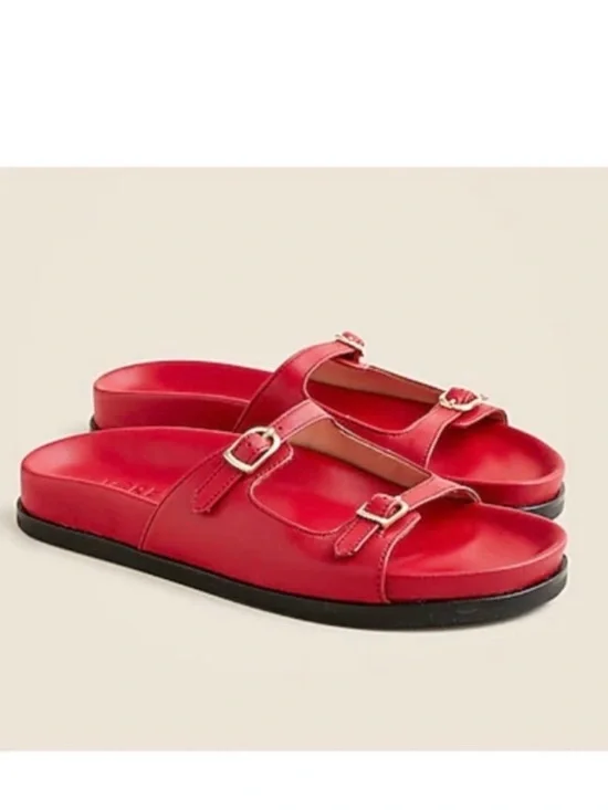 J.Crew Colbie Buckle Sandals in Leather