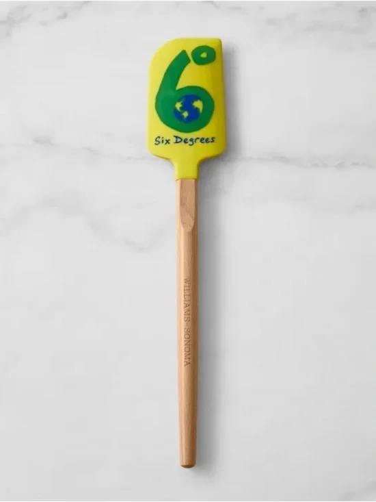 Williams Sonoma Yellow & Green 'Six Degrees' Silicone Spatula with Wood Handle