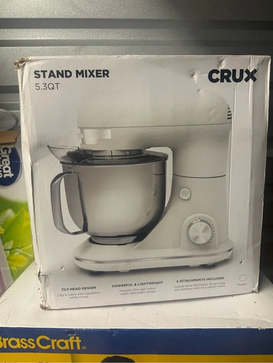 CRUX Stand Mixer in White - 5.3QT