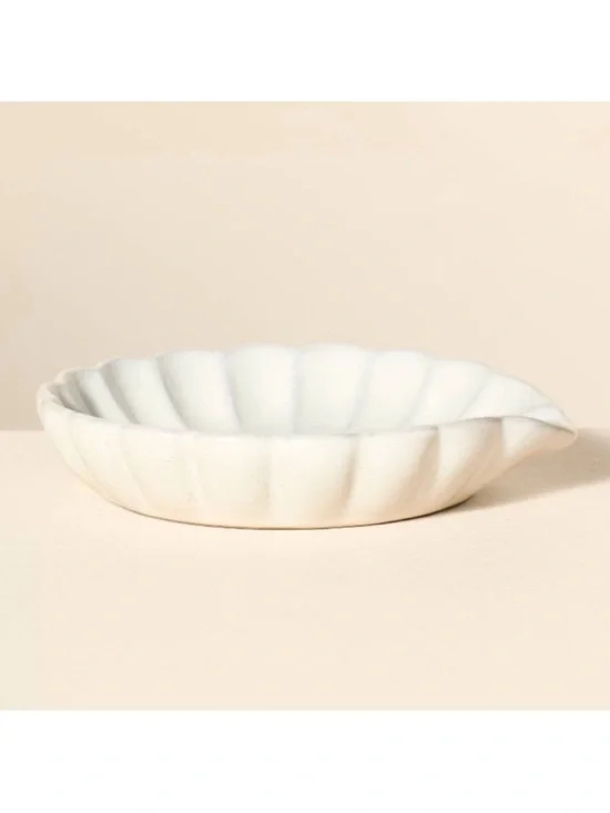 Scalloped Edge Spoon Rest Scallop Ceramic Hearth & Hand with Magnolia