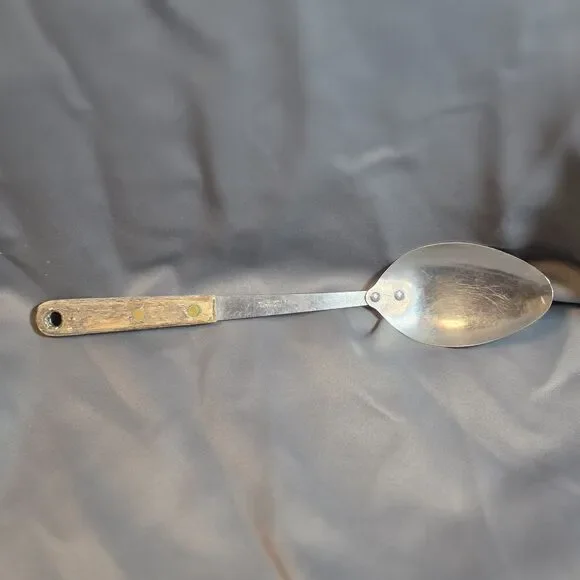 Vintage Robinson Knife Co. Solid Serving Spoon Stainless 12