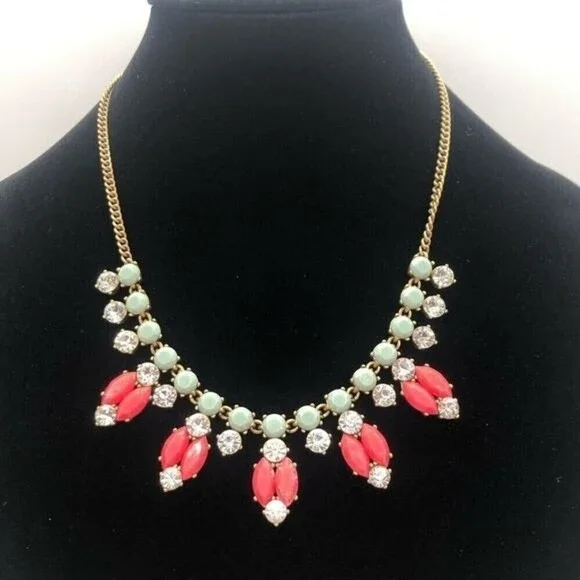 J.Crew Statement Crystal & Rhinestones Necklace
